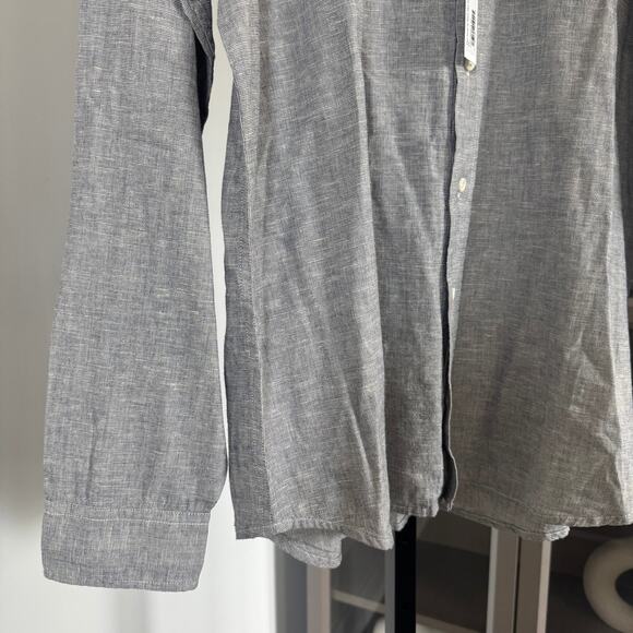 Taylor Stitch The Jack Blue Sky Club Shirt 44 NEW Woven Linen Cotton Long Sleeve - Picture 4 of 7